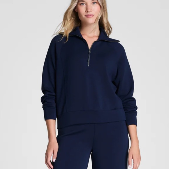 SPANX AirEssentials Half Zip Sweatshirt - Picture 1 of 4